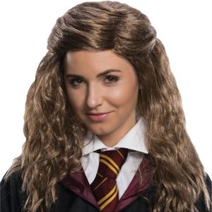 Hermione Granger Wig, Light Brown Bushy Curly Long, Harry Potter, Synthetic, OS